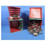 Buffalo Plaid Top Hat Decoration & Christmas Tree