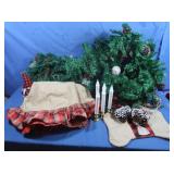 Christmas Garland, Country Theme Tree Skirt &
