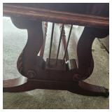 Coffee Table w/Harp Sides & Claw Feet 40x20x17.5"