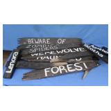 Homemade Wooden Outdoor Halloween Signs