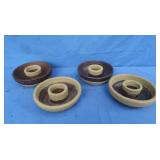 Set of 4-7"Clay Candle Holders