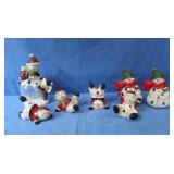 Snowmen Decor-Tealight Holders, battery operated