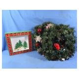 Christmas Decorations-2 Lit Wreaths 18", Advent