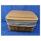 Longaberger 2001 Lg Recipe Holder Basket 11x9x8"