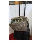 Rolling Briefcase, Vintage Jordache Carpet Bag,