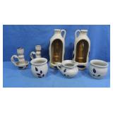 Williamsburg Pottery Grey & Blue Pieces