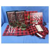 Christmas Decorations-Buffalo Plaid Wall Deocr