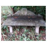 Cement Garden Bench 46x18x30"
