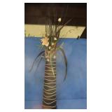 Pressed Wood Tall Vase 24" w/Decor Picks