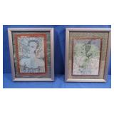 2 Mixed Medium Framed Artwork