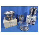 Stainless Steel Pitcher, Mug, Sugar Bowl