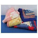 Quilted Wall Tapestries-Pink 54x51, Felt Backed