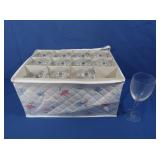 Crystal Wine Glasses in Storage Case