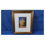 John Cogan "Golden Aspen" Acrylic Framed Painting
