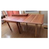 Lg Solid Wood Table w/6 Leaves (not all wood