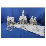 Christmas Village Houses-Cardboard & Glitter