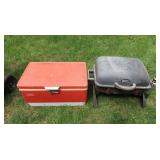 Vintage Coleman Cooler, Blue Rhino Propane Grill