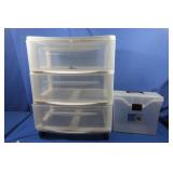 3-drawer Rolling Plastic Organizer, Plastic File