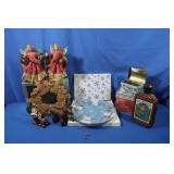 Cracker Barrel Snowman Plate, Gingerbread Wreath