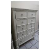 White 5-drawer Dresser w/Dovetail Drawers-Cedar