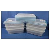 Lg Lot Sterilite Plastic Shoe Sized Totes & Lids