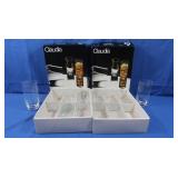 Claudia Fine Crystal Drinkware in boxes