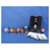 Hand Decorated Eggs-Real Eggshell, Wood, other