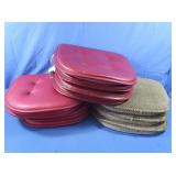 Red & Green Padded Chair Cushions