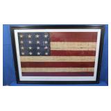 Warren Kimble American Folk Art Rustic Flag
