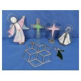 Leaded Stained Glass Angels, Crosses & more