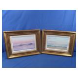 2 Framed S. Hennasy Fine Art Paintings-Acrylic on