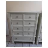 White 5-drawer Dresser w/Dovetail Drawers-Cedar