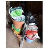 Garden Supplies-16" Pots, Weed Barrier, Potting