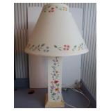 Floral Print Table Lamp & Shade 27" t