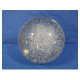 Clear Glass Controlled Bubble Paperweight