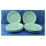 Vintage Fiestaware in Seamist-8 Dinner Plates