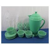 Vintage Fiestaware in Seamist-Plastic Carafe, 2