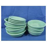 Vintage Fiestaware in Seamist-11 Bowls in various