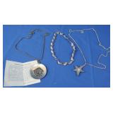 Pewter-Hampton Ross Medallion, Sterling Leaf