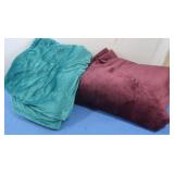 2 Sherpa Fleece Ultra Plush Throw Blankets