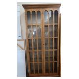 Lighted Curio Case-painted wood 35x12x81