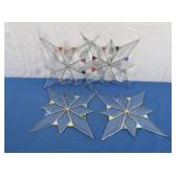 4 Stained Glass Starburst Window Prisms