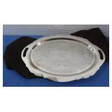 Silverplate Platter w/Protective Cover-Poole