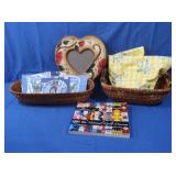 2 Woven Baskets, Apron & more