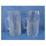 2 Christmas Tree Drink Pitchers