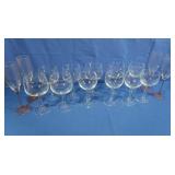 4 Rose Wine Glasses