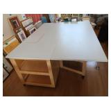 Huge Crafting Center-1 leaf folds up w/legs on