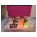 Tote 17x23x6" w/Bows, Ribbon, Raffia, Tissue