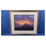 John Cogan "Sunset on Mt Moran", Acrylic on