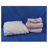 Lands End King Sheet Set, Crochet Throw